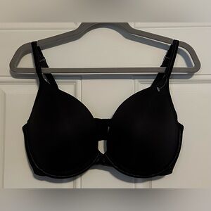 Lane Bryant Cacique Black Smooth Boost Plunge Underwire Bra - 38DDD
